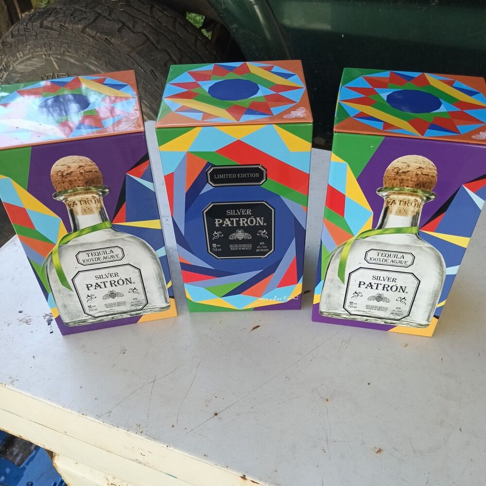 Lot of 3 Patron Silver 2022 Mexican Heritage Limited Edition Empty Tin Boxes